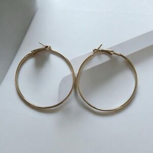 Gold Tone Hoop Earrings